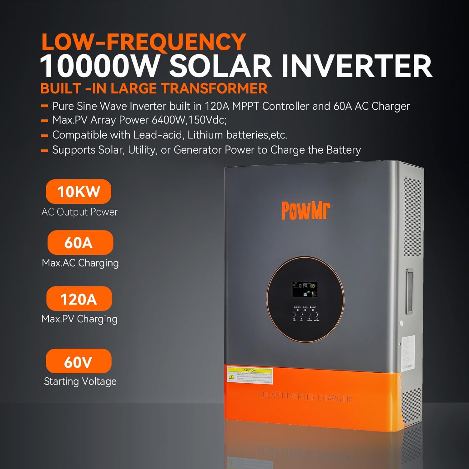 PowMr 10KW 5KW Split-Phase Omv - Solar Pump Controller recensie en prijs
